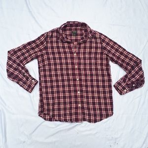 Roots womens plaid button down shirt